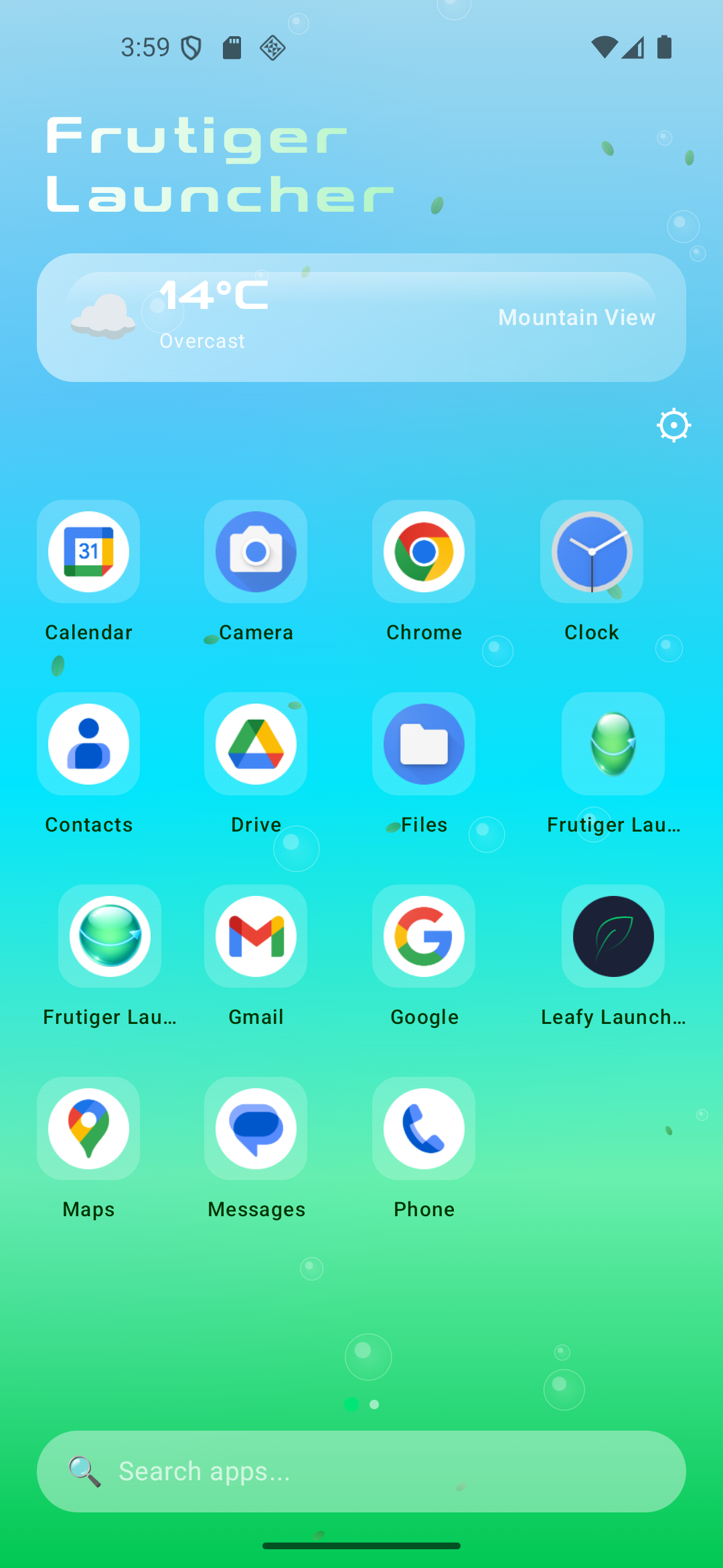 Frutiger Eco theme screenshot